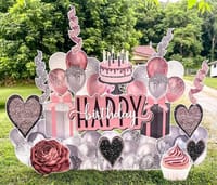 Pink and White Yardsign